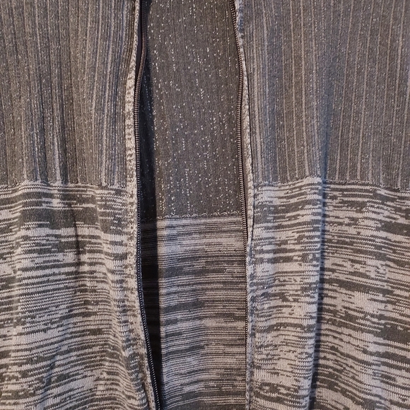 Alfani Mens Blue Medium Retro Full Zip Stripes Textured Knit Sweater Jacket - Picture 6 of 10